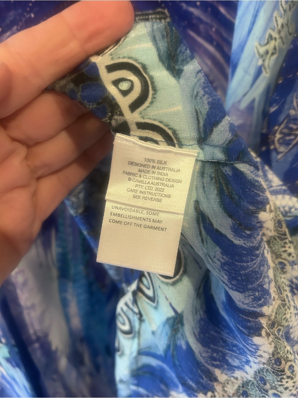 Camilla Blue Multi Maxi Dress with Tropical Print - Picture 3 of 6